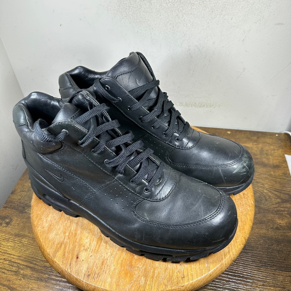 Nike ACG Air Max Goadome Black Leather Waterproof Boots 865031-009 Mens 14
